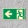 Rettungsweg links  Schild Nachleuchtend  300 x 150 mm