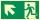Rettungsweg links aufw&auml;rts Notausgang Rettungswegschild Schild Nachleuchtend ASR A1.3