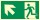 Rettungsweg links aufwärts  Schild Nachleuchtend  300 x 150 mm