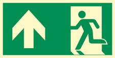 Rettungsweg Geradeaus  Schild Nachleuchtend  400 x 200 mm