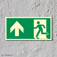 Rettungsweg Geradeaus  Schild Nachleuchtend  400 x 200 mm