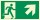 Rettungsweg rechts aufwärts  Schild Nachleuchtend  300 x 150 mm