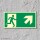 Rettungsweg rechts aufwärts  Schild Nachleuchtend  300 x 150 mm