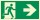 Rettungsweg rechts  Schild Nachleuchtend  300 x 150 mm