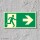 Rettungsweg rechts  Schild Nachleuchtend  300 x 150 mm