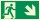 Rettungsweg rechts abwärts  Schild Nachleuchtend  300 x 150 mm