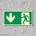 Rettungsweg Richtungspfeil  Schild Nachleuchtend  300 x 150 mm