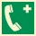 Notruftelefon Schild Nachleuchtend  200 x 200 mm