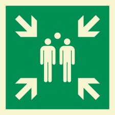 Sammelstelle Schild Nachleuchtend  200 x 200 mm