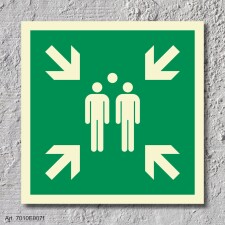 Sammelstelle Schild Nachleuchtend  200 x 200 mm