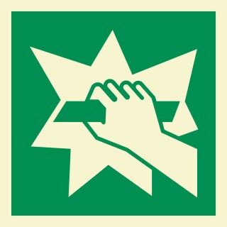 Notausgangsvorrichtung Schild Nachleuchtend  150 x 150 mm