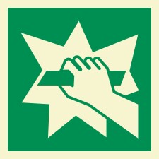Notausgangsvorrichtung Schild Nachleuchtend  150 x 150 mm