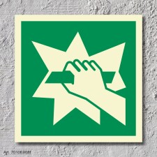 Notausgangsvorrichtung Schild Nachleuchtend  150 x 150 mm