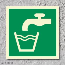 Trinkwasser Schild Nachleuchtend  200 x 200 mm