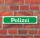 Schild im Stra&szlig;enschild-Design &quot;Polizei&quot;, gr&uuml;n, 3 mm Alu-Verbund - 52 x 11 cm
