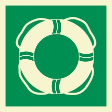 Rettungsausrüstung Schild Nachleuchtend  200 x 200 mm