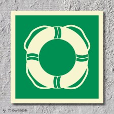 Rettungsausrüstung Schild Nachleuchtend  200 x 200 mm