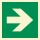 Pfeil 90° Schild Nachleuchtend  150 x 150 mm