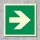 Pfeil 90° Schild Nachleuchtend  150 x 150 mm
