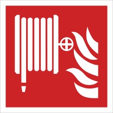 Löschschlauch Brandschutzzeichen Symbol Schild Nachleuchtend ASR A1.3 150 x 150 mm