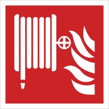 Löschschlauch Brandschutzzeichen Symbol Schild...
