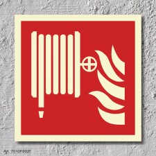 Löschschlauch Brandschutzzeichen Symbol Schild Nachleuchtend ASR A1.3 200 x 200 mm