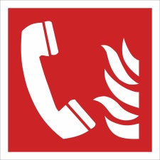 Brandmeldetelefon Brandschutzzeichen Symbol Schild...