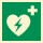 AED  Aufkleber Nachleuchtend  200 x 200 mm