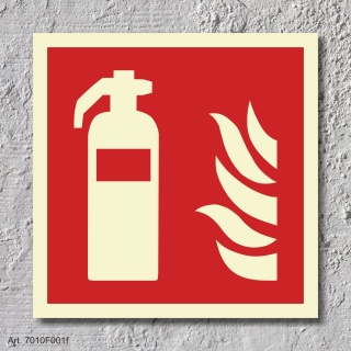 Feuerl&ouml;scher Brandschutzzeichen Symbol Aufkleber Nachleuchtend ASR A1.3