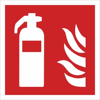 Feuerl&ouml;scher Brandschutzzeichen Symbol Aufkleber Nachleuchtend ASR A1.3 150 x 150 mm