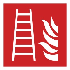 Feuerleiter Brandschutzzeichen Symbol Aufkleber...