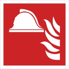 Geräte Brandbekämpfung Brandschutzzeichen Symbol Aufkleber Nachleuchtend ASR A1.3 150 x 150 mm