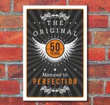 Schild Retro Vintage Geburtstag Geschenk 50er...