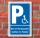 Schild Behinderten Parkplatz Rollstuhl Fahrer Parkverbot Parkausweis Alu-Verbund