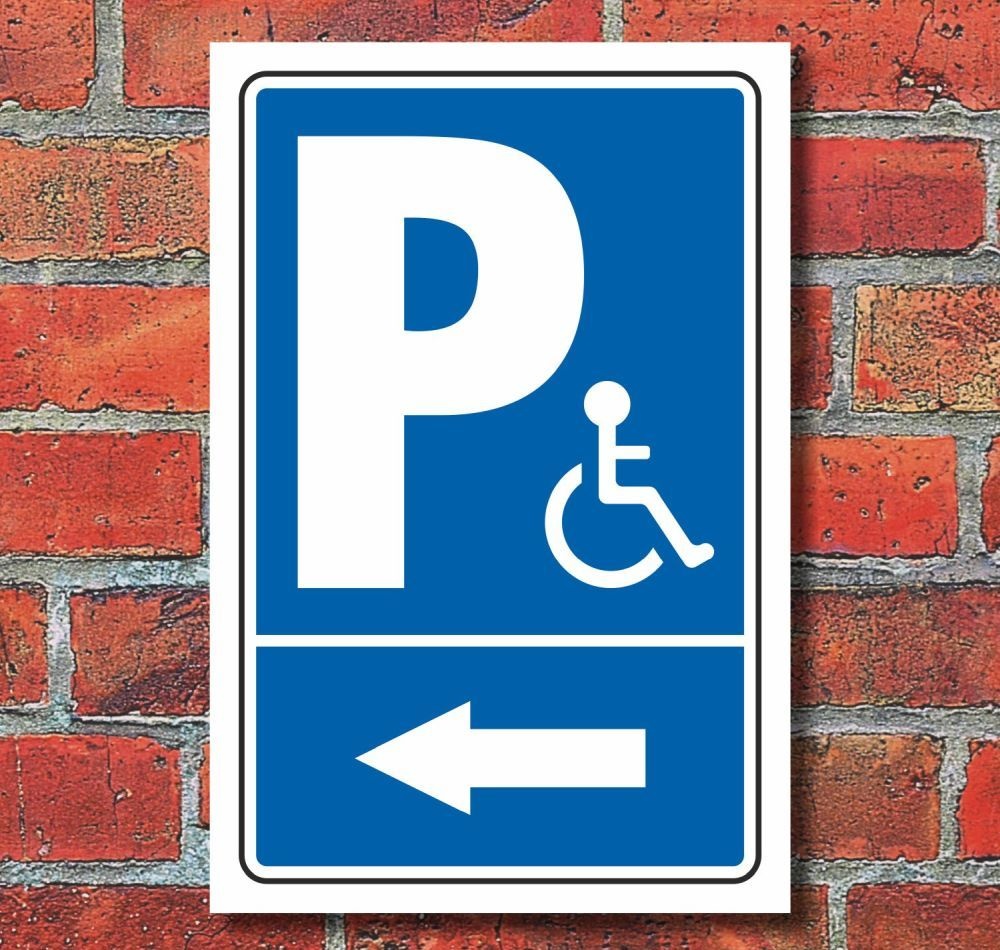 Behinderten Parkplatz Schild Rollstuhlfahrer Parkplatz 