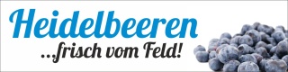 PVC Werbebanner Banner Plane "Heidelbeeren" mit Ösen, 2000 x 500 mm