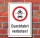 Schild Durchfahrt verboten PKW Motorrad Auto 3 mm Alu-Verbund 300 x 200 mm