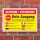 Schild Kein Ausgang Fluchttür alarmgesichert mehrsprachig arabisch Alu-Verbund 600 x 400 mm