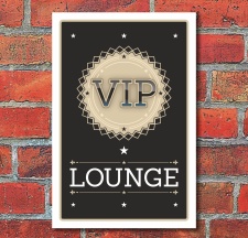 Schild VIP Lounge Ehrengast Gentleman Geschenk 3 mm...