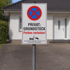 Schild Privatgrundstück Parken verboten Parkverbot Halteverbot 3 mm Alu-Verbund
