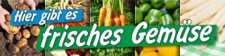 PVC Werbebanner Banner Plane Frisches Gemüse Verkauf Bioladen Hofladen mit Ösen