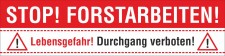 PVC Werbebanner Banner Plane Stop Forstarbeiten...