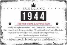 Holzschild Retro Vintage Geburtstag 80 80er achtzig Jahrgang 1944 Geschenk