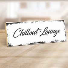 Vintage Shabby Holzschild "Chillout Lounge "...