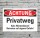 Schild Achtung Privatweg Kein Winterdienst Hinweisschild 3 mm Alu-Verbund 600 x 400 mm