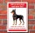 Schild Leben nach dem Tod Betreten verboten Freilaufender Hund 3 mm Alu-Verbund 450 x 300 mm