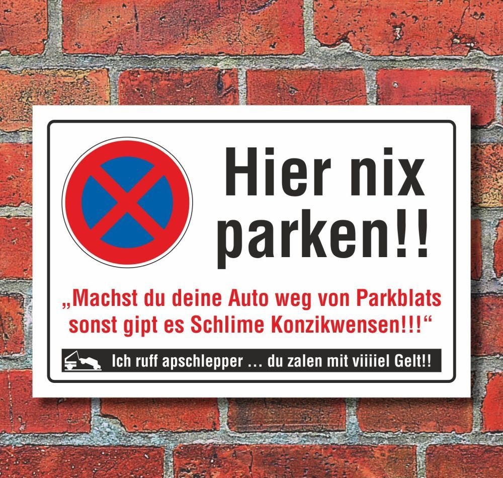 Parken verboten Parkverbot Schild "Privatparkplatz" 