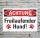 Schild Achtung Freilaufender Hund Symbol Hinweisschild 3 mm Alu-Verbund 600 x 400 mm