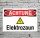 Schild Achtung Elektrozaun Strom Gefahrschild Hinweisschild 3 mm Alu-Verbund 300 x 200 mm
