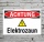 Schild Achtung Elektrozaun Strom Gefahrschild Hinweisschild 3 mm Alu-Verbund 600 x 400 mm